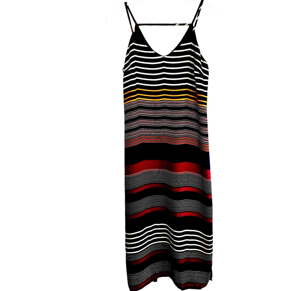 Monteau Women's Dress Small S Black Red Short Sleeveless  Sun Misses Size 4 6